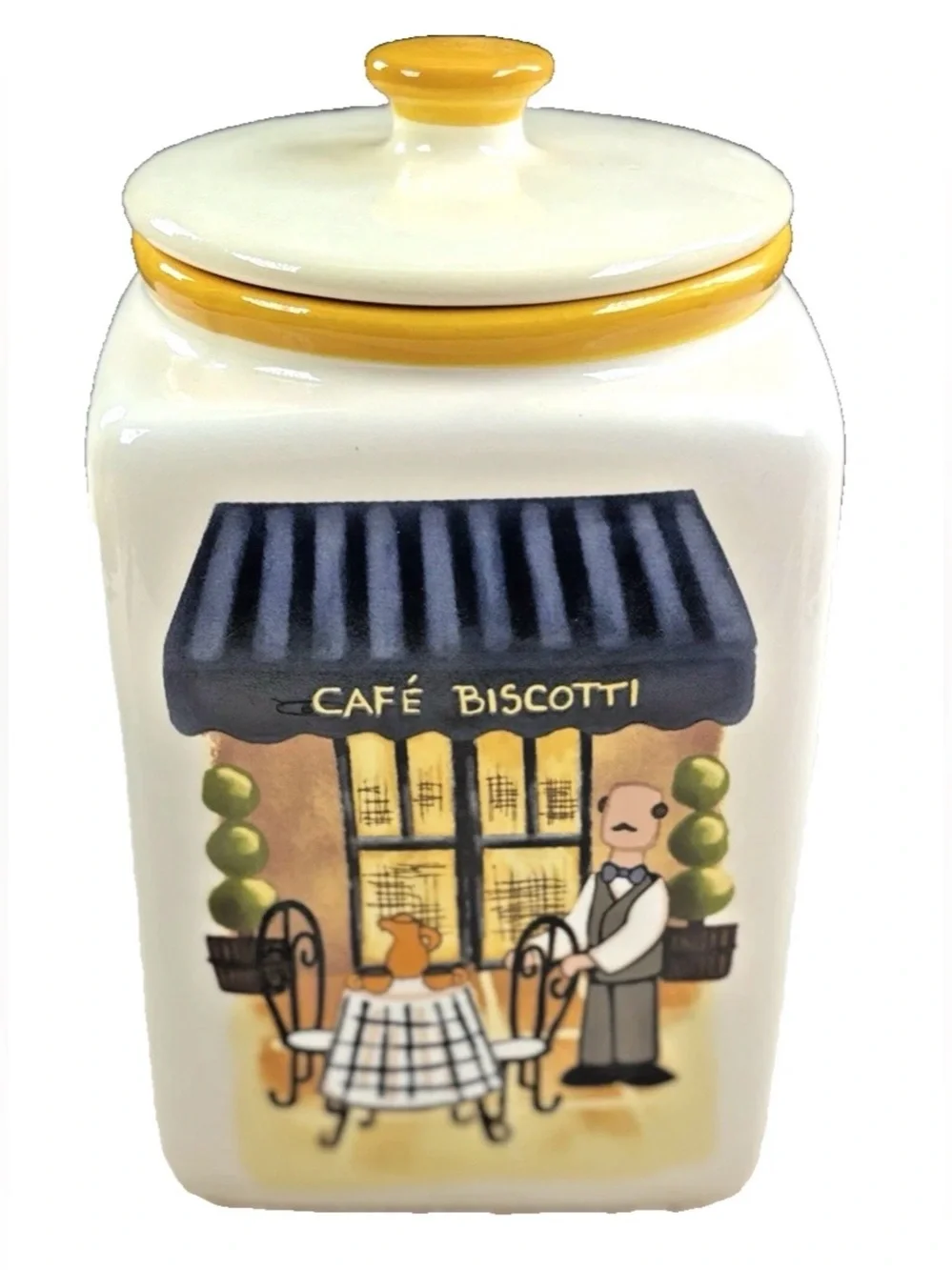 Nonni’s Cafe Cookie Jar Canister Ceramic 8